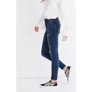 Like NEW Madewell 9" High Rise Skinny Jeans Ripped and Patched Edition Size 28 T